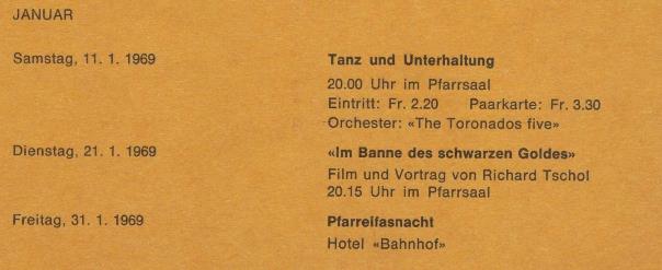 Aus dem allersten team-d Programm - Abschnitt Januar 2969